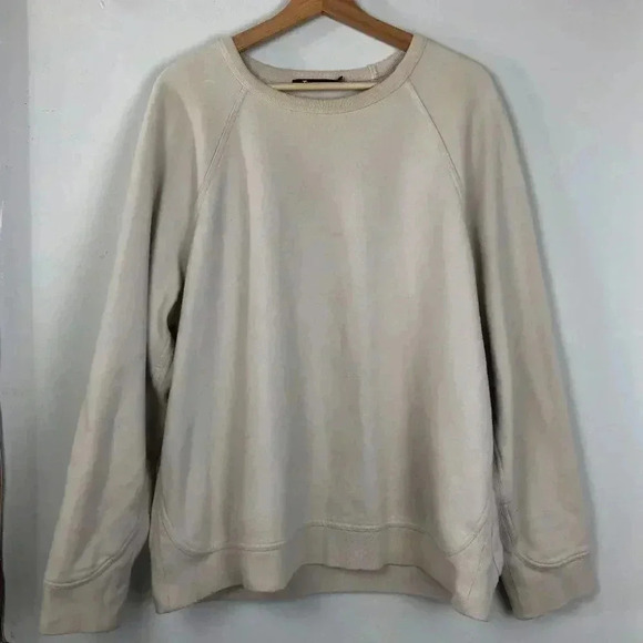 T by Alexander Wang Crewneck Sweatshirt Beige Large - Picture 7 of 8